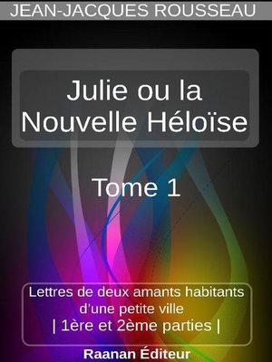 cover image of Julie ou la Nouvelle Héloïse 1